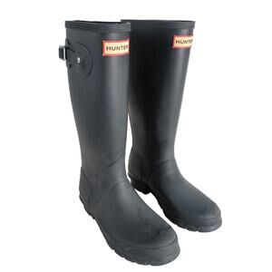 HUNTER Original Kids Matte Navy Blue Rain Muck Tall Boots Boys 4 Girls 5 Classic